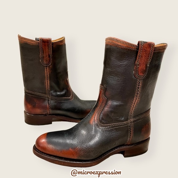 Frye | Shoes | 498 Frye Jet Roper Distressed Brown Leather Vintage Pull ...